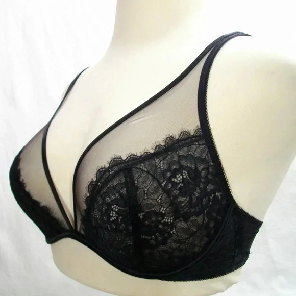 36A Soma Breathtaking Unlined Plunge UW Bra Black NWT - Picture 7 of 11